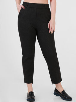 Брюки утепленные в мелкую клетку женские