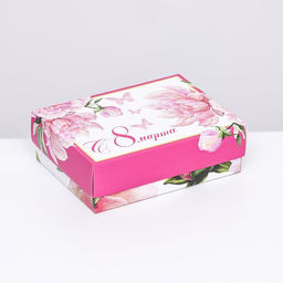 Подарочная коробка сборная Мартовские пионы 16,5 х 12,5 х 5,2 см - UPAK LAND фото 2