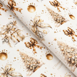 Цена за 10 шт. Бумага упаковочная новогодняя "Снежная ёлка", глянец, 80 г/м2 , 50 х 70 см.