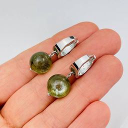 Серьги из Лепидолита Мусковит - Радуга самоцветов фото 2