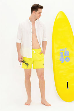 Мужские неоново-желтые морские шорты - U.s. polo assn фото 6