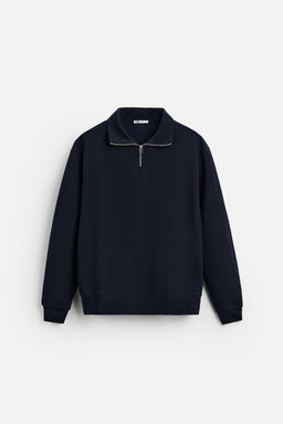 BASIC QUARTER ZIP SWEATSHIRT - Zara фото 32