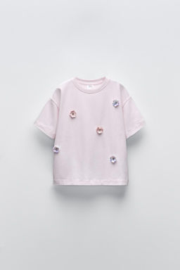 FLORAL APPLIQUE T-SHIRT - Zara фото 3