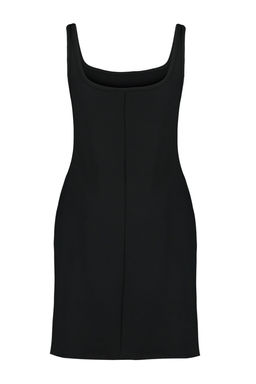 TRENDYOLMILLA Siyah Jile Skater/Belden Ac?lan Orme Elbise TWOAW24EL00245  фото 8