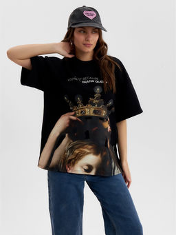 Футболка женская MIST Queen, размер 48, чёрная