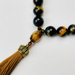 Четки из Тигрового и Соколиного глаза (33 бусины)