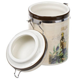 Банка для сыпучих продуктов, доломит, 0.55 л, с крышкой, , Левадия (419411) /DANIKS/  фото 3