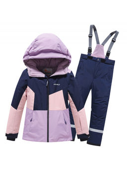 Горнолыжный костюм зимний для девочки фиолетового цвета 9518F - Valianly фото 2