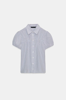 STRETCH POPLIN CHECK SHIRT - Zara фото 3