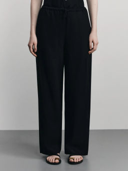 Широкие брюки изо льна / Zarina  фото 2