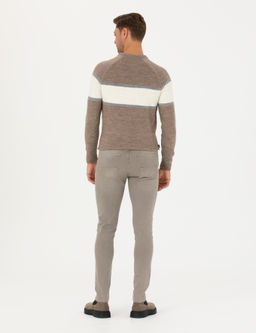 Bej Slim Fit Jean Pantolon