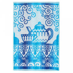 Полотенце кухонное махровое 30х50см, пестротканое, плотность 420гр/м2, хлопок 100%, "Завтрак аристократа" (Россия)