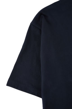 TRENDYOL MAN Lacivert Oversize/Genis Kesim 3lu Paket Bask?l?, Cizgili, Duz %100 Pamuklu T-Shirt TMNSS25TS00073