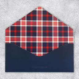 Конверт подарочный «Клетка», софт тач, тиснение, 19×9 см