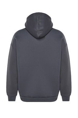 TRENDYOL MAN Kahverengi Oversize/Genis Kesim Kabaran Hayvan Bask?l? Kapusonlu Sweatshirt TMNAW24SW00078 - Trendyolmilla фото 8