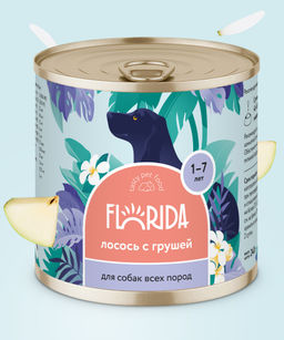 Консервы для собак "Лосось с грушей" 22ел16