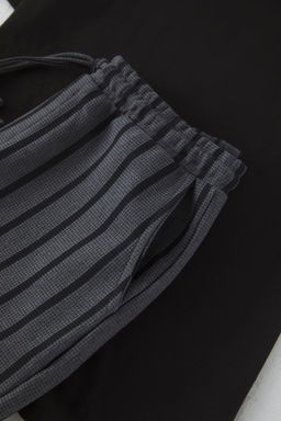 TRENDYOL MAN Siyah - Antrasit Regular Fit Cizgili Orme Pijama Tak?m? TMNSS25PT00029 - Trendyolmilla фото 4