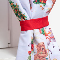 Комплект штор для кухни с подхватами Новогодняя сказка 145х180см-2 шт., габардин - Этель фото 6