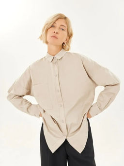 K11154 Рубашка БЕЖЕВЫЙ