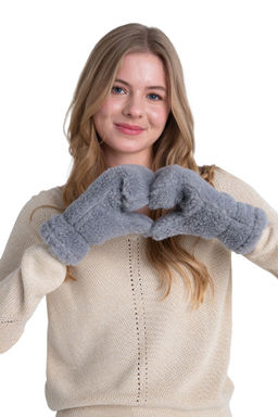 Варежки меховые на резинке ВАНИЛЬ - Woollamb фото 54