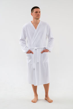 Халат мужской из махры Ренат белый макси