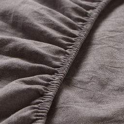 Простыня Этель Denim 160*200*25 см, цв.серый, жатый хлопок, 140 гр/м2, 100% хлопок  фото 7