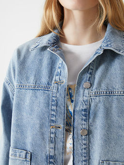 Oversize Kad?n Jean G?mlek Ceket