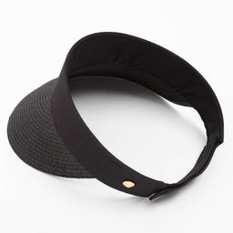 Козырёк женский плетёный MINAKU на липучке, чёрная, размер 56-58