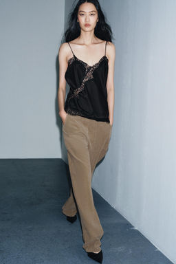 ZW COLLECTION CORDUROY STRAIGHT TROUSERS WITH POCKETS - Zara фото 7