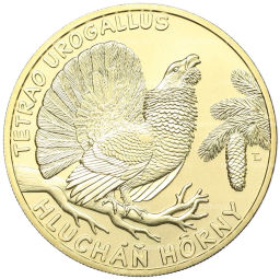 Монета 5 евро 2024 года Словакия Глухарь