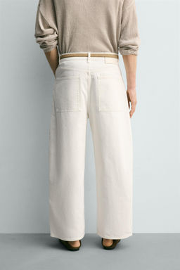 JEANS WIDE FIT / Blanco - Zara фото 3