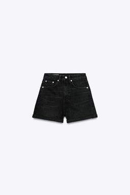 HIGH-WAIST MOM FIT TRF BERMUDA SHORTS - Zara фото 20