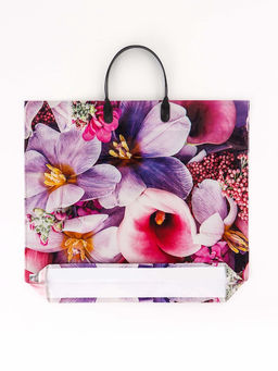 Цена за 10 шт. Пакет Ассорти цветы, полиэтиленовый с пластиковой ручкой, МИКС 100 мкм 38?35 см