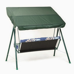 Качели садовые «Адлер»,175×120×150 см, металл, 2-местные, папоротники