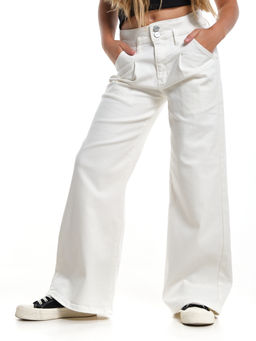 Джинсы черные подростковые палаццо для весны и лета 33-1074 черный - Mini maxi фото 11