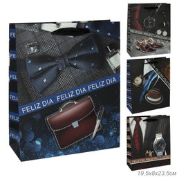 Пакет подарочный 23,5х19,5х8 / 1326S /уп 12/720/23 февраля микс