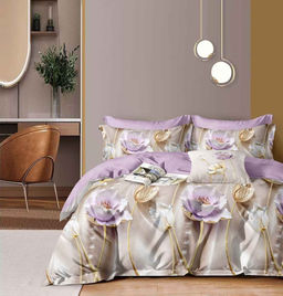 CA-1-727 КПБ 1.5 Сатин печатный + нав-ки ( 70х70х2шт ) АльВиТек