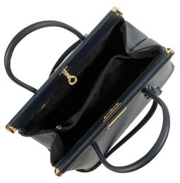 Сумка женская Sefaro из телячьей кожи зернистая выделка синяя большая  фото 3