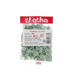 Пайетки Zlatka россыпью ZMF 6 мм 5 х 10 г СК/Распродажа №23 бл.салатовый