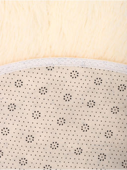 Ковер с ворсом «Этель», d=80 см, молочный