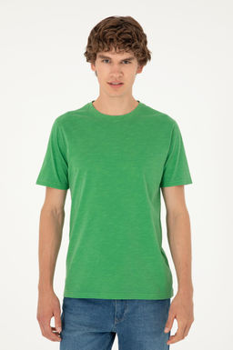 Мужская зеленая базовая футболка - U.s. polo assn фото 3