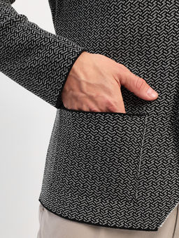 Кардиган мужской GREG G136Z-KF-зигзаг (чёрн./белый)  фото 4