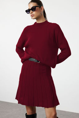 Zumrut Yesili Pileli Etekli Triko Alt-Ust Tak?m TWOAW23AU00184 - Trendyolmilla фото 8