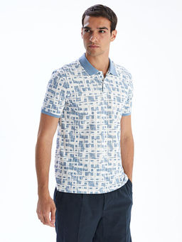 Polo Yaka Desenli Pike Erkek Ti??rt