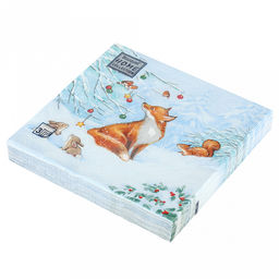 Салфетки бумажные Bouquet Home Collection Classic 33х33см, 3-х слойные, 20 штук в упаковке, 100% целлюлоза, Лисичка (Россия)  фото 3