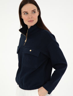 Lacivert Oversize Sweatshirt - Pierre cardin фото 3