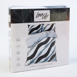 Постельное бельё LoveLife 2сп Полосы, 175х215см, 200х225см, 50х70см-2шт, 100%хлопок, сатин, 125г/м  фото 5