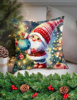 Наволочка декоративная новогодняя 45х45 на молнии, без наполнения