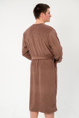 Халат мужской из махры Ренат светло-коричневый - Амадэль фото 12