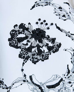 Футболка с принтом и бусинами FD015 - Sahar art lab фото 2